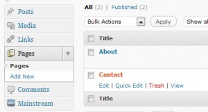 Edit contact page in WordPress