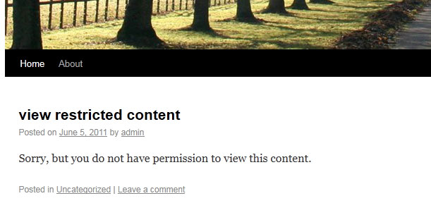 View restricted content